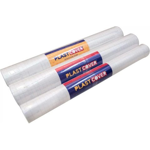 Papel Adesivo Transparente Plastcover 0,7 Micras 45 Cm x 10 Mts