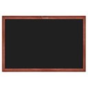 Ver imagem 1 de Lousa Quadro Preto Fosco Standard 70x50 Cm Madeira Moldura Mogno para Comércio
