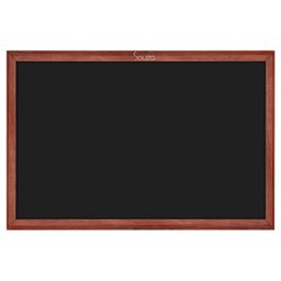 Lousa Quadro Preto Fosco Standard 70x50 Cm Madeira Moldura Mogno para Comércio - 1