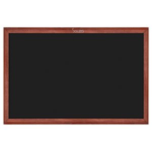 Lousa Quadro Preto Fosco Standard 70x50 Cm Madeira Moldura Mogno para Comércio