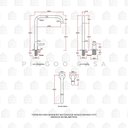 Ver imagem 6 de Torneira Para Banheiro Misturador Monocomando Poti Pingoo.casa - Dourado