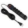 Protetor Eletronico Force Line 7202 Preto 3 Metros 5 Tomadas tripolar - 1
