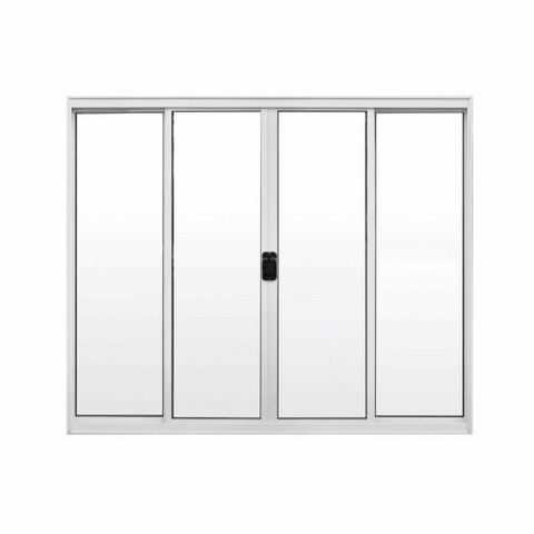 Janela 4 Folhas 120x150 Alumínio Linha Modular Branco