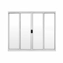 Ver imagem 1 de Janela 4 Folhas 120x150 Alumínio Linha Modular Branco