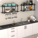 Ver imagem 4 de Prateleira Estilo Industrial Cozinha de Parede GND PP 60cm