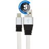 Kit com 5 Cabos USB Silicone Carregador e Dados Iphone 5 Até 10 Branco - 1