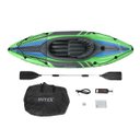 Ver imagem 4 de Caiaque Inflável até 100 Kg Verde - Remos e Bomba Challenger K1- Intex