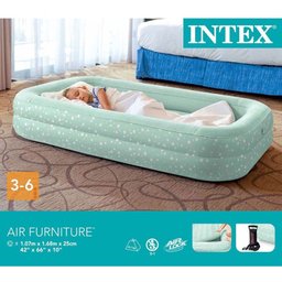 Colchão Inflável Cama Infantil Veludado Noite Feliz - Intex - 3