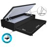 Cama Box Baú Solteiro Com Auxiliar Suede Preto (Espuma só na Auxiliar) - 1