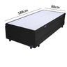 Cama Box Baú Solteiro Com Auxiliar Suede Preto (Espuma só na Auxiliar) - 2