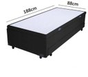 Ver imagem 2 de Cama Box Baú Solteiro Com Auxiliar Suede Preto (Espuma só na Auxiliar)