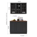 Ver imagem 4 de Armário de Cozinha Modulada Compacta Fidelitá Nara 100% MDF 2 Peças 120cm 6 Portas 2 Gavetas com