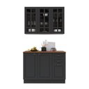 Ver imagem 2 de Armário de Cozinha Modulada Compacta Fidelitá Nara 100% MDF 2 Peças 120cm 6 Portas 2 Gavetas com