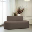 Ver imagem 2 de Sofá Reto 03 Lugares 180cm Mônaco Bouclé Marrom - Nexta Casa