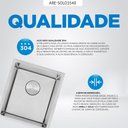 Ver imagem 3 de Kit Cuba Gourmet com Acessórios Solo 35x40 e Válvula e Tampa Decorativa e Escorredor Arell