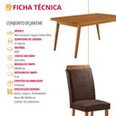 Ver imagem 7 de Mesa de Jantar Copper 180 cm Tampo MDF Laminado Canto Copo com 6 Cadeiras Aline