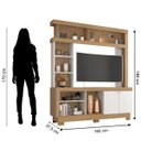 Ver imagem 4 de Estante para Tv de até 47 Polegadas com 8 Nichos e 2 Portas Mari Mdp Nature/off White