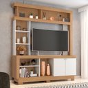 Ver imagem 2 de Estante para Tv de até 47 Polegadas com 8 Nichos e 2 Portas Mari Mdp Nature/off White