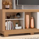 Ver imagem 6 de Estante para Tv de até 47 Polegadas com 8 Nichos e 2 Portas Mari Mdp Nature/off White