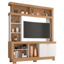 Ver imagem 1 de Estante para Tv de até 47 Polegadas com 8 Nichos e 2 Portas Mari Mdp Nature/off White