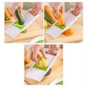 Ver imagem 3 de Kit Cortador Ralador Fatiador Multifuncional Vegetais Legumes Verduras Cozinha 5 Lâminas