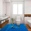 Ver imagem 1 de Adesivo de Piso 3D Porcelanato Liquido Tubarão Mar Azul