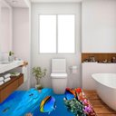 Ver imagem 1 de Adesivo de Piso 3D Porcelanato Liquido Corais com Peixes