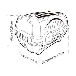 Caixa Transporte Luxo N2 Azul Furacão Pet - 2