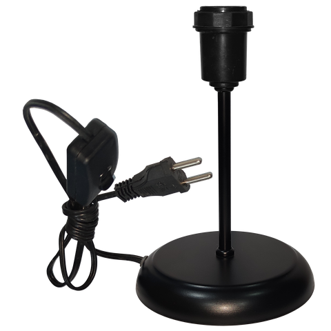 Luminária Mesa Abajur Classic Preto P/led Use a Sua Cúpula