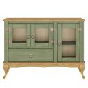 Ver imagem 2 de Balcão Buffet de Madeira com 3 Portas e 1 Gaveta Verde Oliva