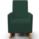 Ver imagem 2 de Poltrona de Amamentação com Balanço e Puff Ravena W01 Suede Verde - Lyam Decor