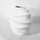 Ver imagem 2 de Vaso Cerâmica Alga M 20x13x18,5cm - Formas Fluidas e Elegantes