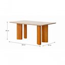 Ver imagem 5 de Sala de Jantar Shophie 6 Lugares Tampo em Vidro Courino Bege 180cm Imperial Móveis