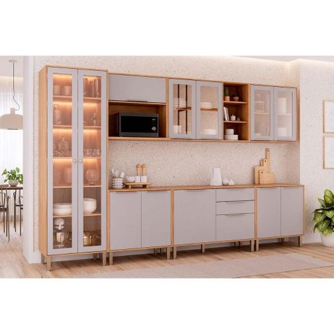 Cozinha Completa 7 Peças Brilhante Cinamomo/Platina MGM
