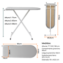 Ver imagem 2 de Mesa Tábua de Passar Roupa Tecido Térmica Prática Porta Ferro Dobrável Itagold