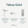 Mesa Tábua de Passar Roupa Tecido Térmica Prática Porta Ferro Dobrável Itagold - 3