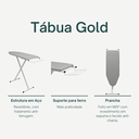 Ver imagem 4 de Mesa Tábua de Passar Roupa Tecido Térmica Prática Porta Ferro Dobrável Itagold