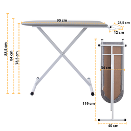 Mesa Tábua de Passar Roupa Tecido Térmica Prática Porta Ferro Dobrável Itagold - 2
