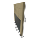 Ver imagem 2 de Cabeceira Estofada Lia 90 cm Para Cama Box Quarto Solteiro MV Estofados Suede Bege