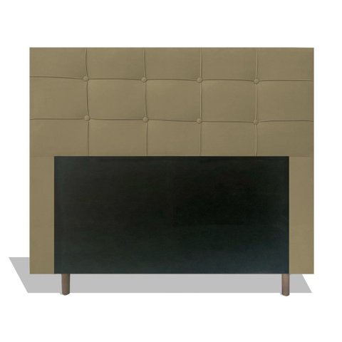 Cabeceira Estofada Lia 90 cm Para Cama Box Quarto Solteiro MV Estofados Suede Bege