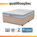 Ver imagem 4 de Cama Box Casal Probel Espuma D33 Pillow Top 138x188x56cm Guarda Costas Lyon Branco/bege Branco /