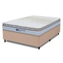 Ver imagem 1 de Cama Box Casal Probel Espuma D33 Pillow Top 138x188x56cm Guarda Costas Lyon Branco/bege Branco /