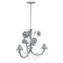 Ver imagem 4 de Lustre Rustico de Ferro com Florzinhas Artesanais Artesanato Mineiro - Branco