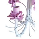 Ver imagem 6 de Lustre Quarto de Menina Artesanal com Flores Lindo e Simples 03 Bocas - Branco & Verniz