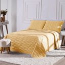 Ver imagem 2 de Cobre Leito Bordado 400 Fios Heitor Casal King 100% Poliéster - Amarelo