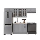 Ver imagem 2 de Armário de Cozinha Modulada Compacta Fidelitá Nara 100% MDF 4 Peças 280cm 10 Portas 2 Gavetas sem