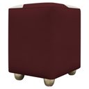 Ver imagem 5 de Puff Decorativo Quadrado Penteadeira Urban - Bordo-bege Corino