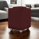 Ver imagem 1 de Puff Decorativo Quadrado Penteadeira Urban - Bordo-bege Corino