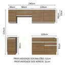 Ver imagem 4 de Armário de Cozinha Completa 240cm Rustic Glamy Madesa 07