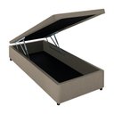 Ver imagem 3 de Base Box Baú Solteiro Americano Black Tie Maranello Suede Bege 96x203